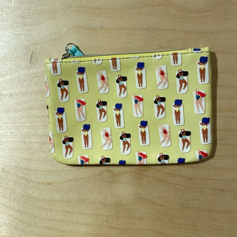 Ipsy Yellow Pouch with Swimmer Print (NE)